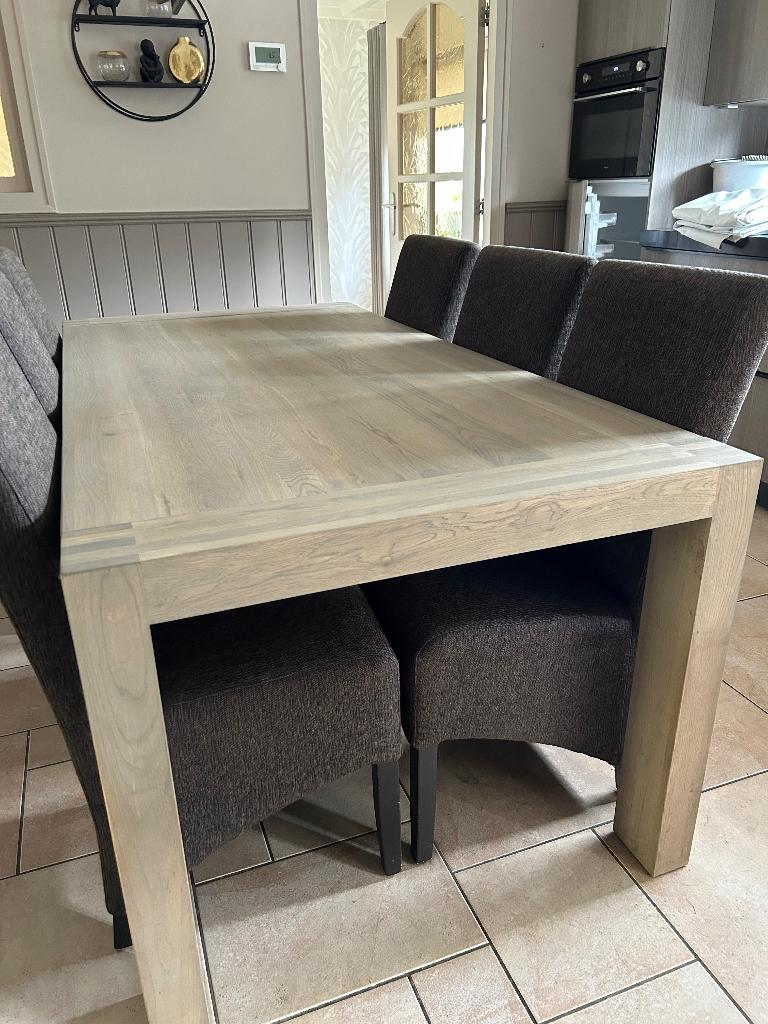 Eethoek met 6 stoelen, Huis en Inrichting, Complete eetkamers, Ophalen, Gebruikt, 4 tot 6 stoelen