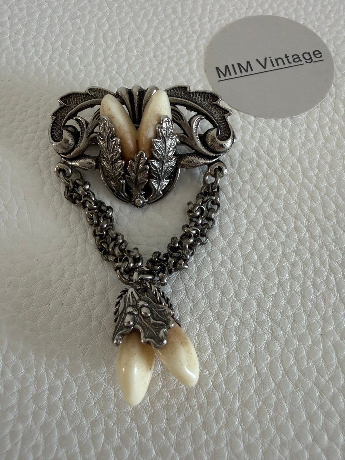 H355/Oude Grote prachtige GRANDEL Broche, Sieraden, Tassen en Uiterlijk, Broches, Overige materialen, 4 tot 7 cm, Gebruikt, Verzenden