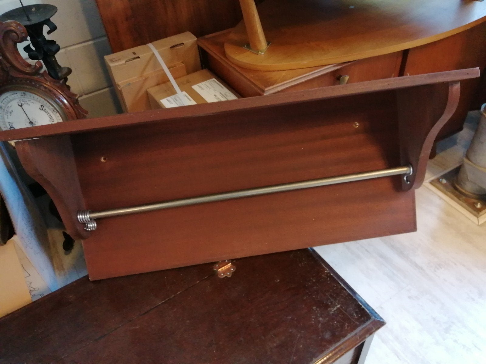 Oude houten franse kapstok mooie staat 85 cm breed., Ophalen of Verzenden