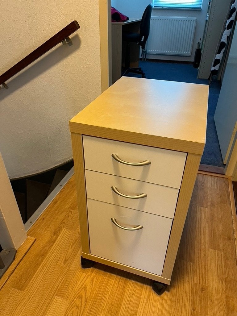 Verrijdbare ladekast met 3 lades, Ophalen, Overige materialen, Gebruikt, 50 tot 100 cm