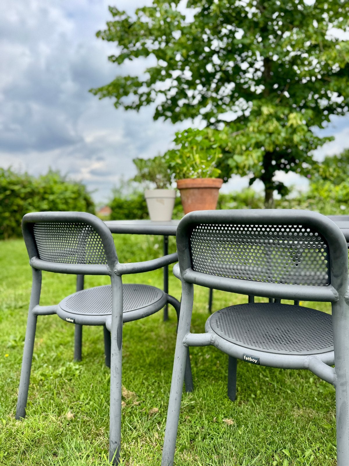 Fatboy tuinset Toní, Ophalen, Zo goed als nieuw, Aluminium, Stapelbaar