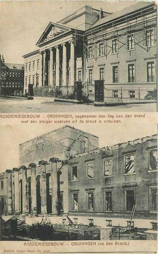 377-100-017 Groningen Academiegebouw, Verzenden, Voor 1920, Groningen