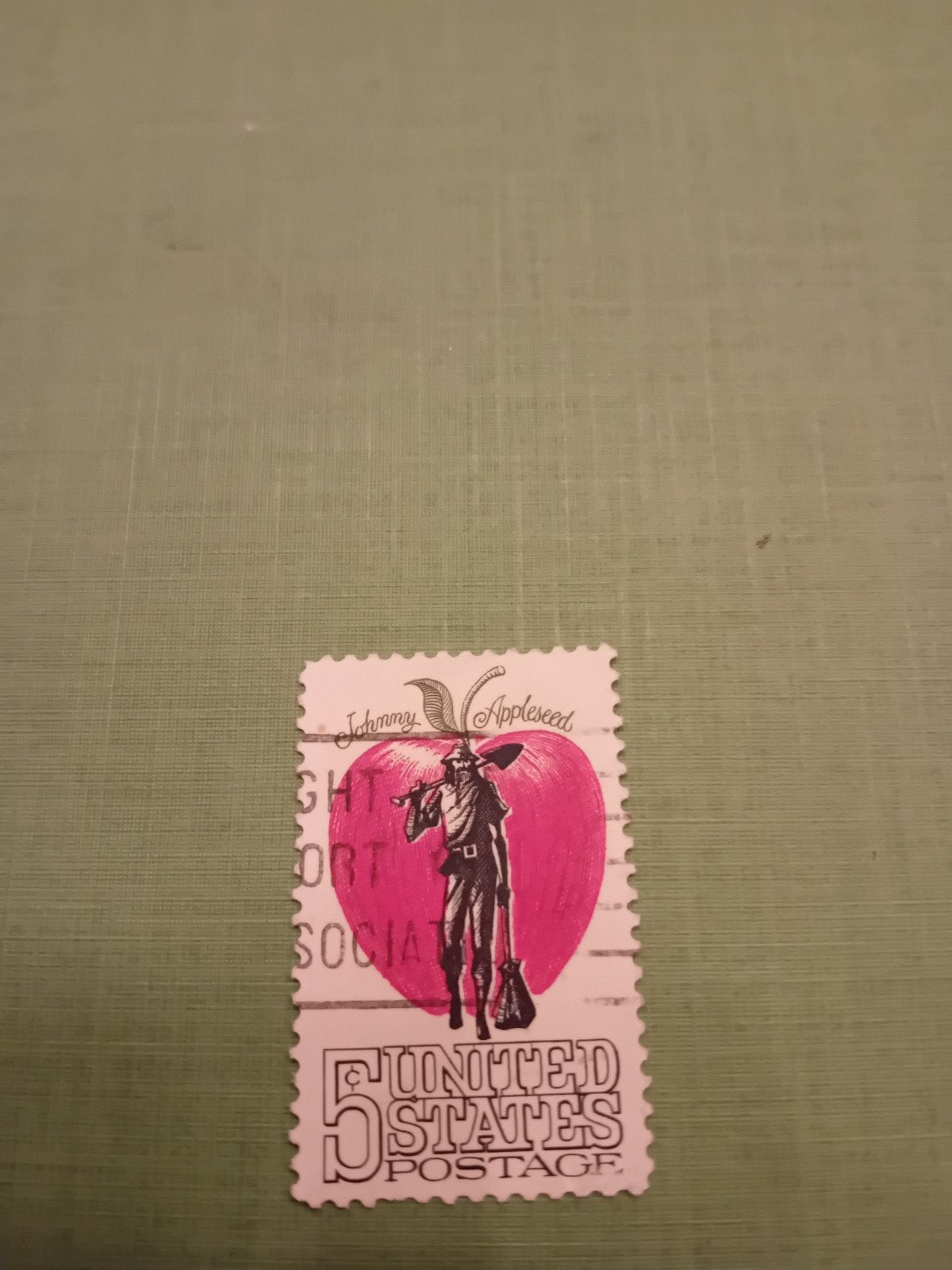 Johnny Appleseed 5 cent postzegel Verenigde Staten, Ophalen of Verzenden, Gestempeld
