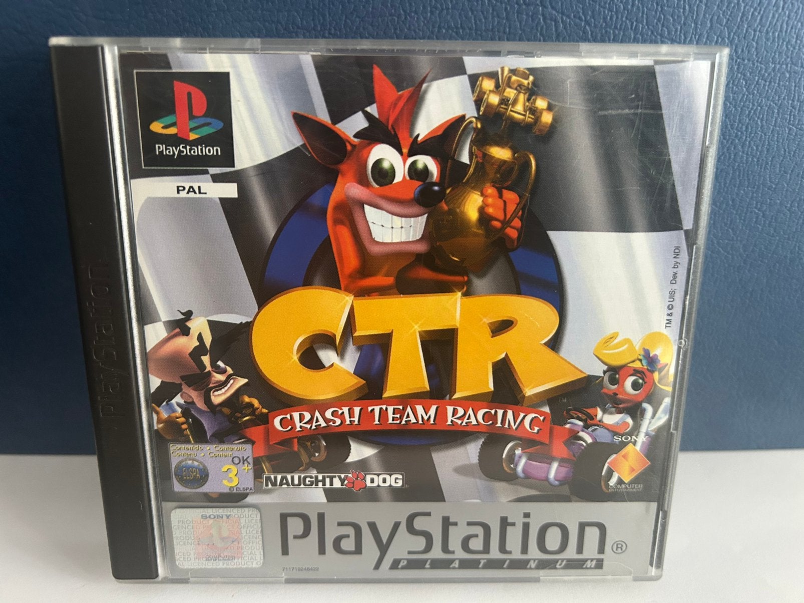 CTR Crash Team Racing Platinum / Playstation 1 / PS1 ps1, 1 speler, Racen en Vliegen, Ophalen of Verzenden, Zo goed als nieuw