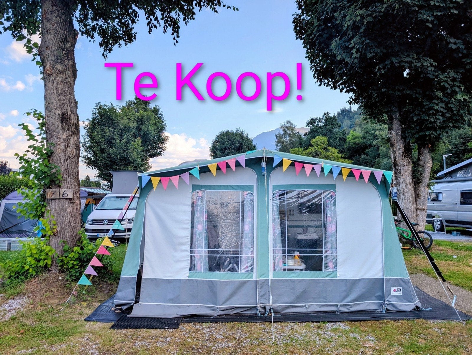 Sprite Euroland 390 met voortent en luifel, Luifel, Treinzit, Dwarsbed, Particulier