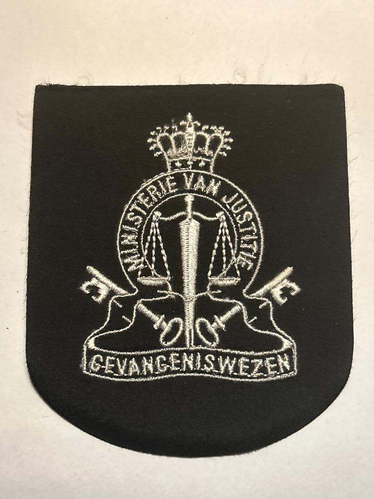 Korps Gestichtswacht patch –Minist.van Just. gevangeniswezen, Verzenden, Landmacht, Nederland, Embleem of Badge