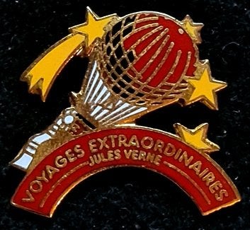 Voyages extra ordinaires-Jules Vernes ballon pin, Verzenden, Nieuw, Overige onderwerpen, Speldje of Pin
