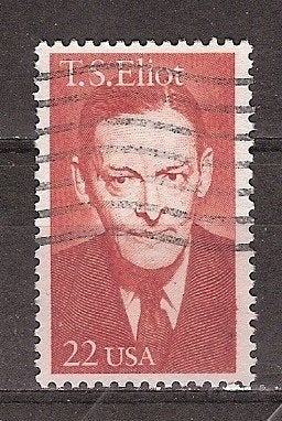 USA, Literatuur, T.S. Eliot, 1986., Ophalen of Verzenden, Gestempeld, Noord-Amerika