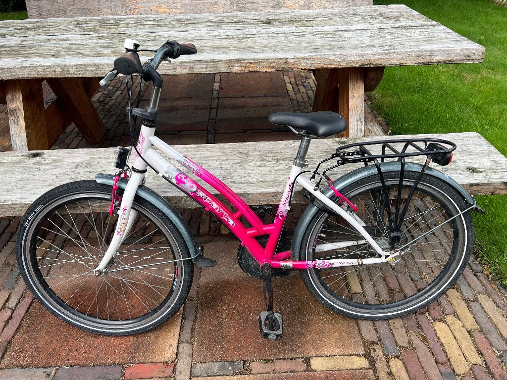 Stevige roze Sparta fiets, Ophalen, Terugtraprem, Gebruikt, 24 inch