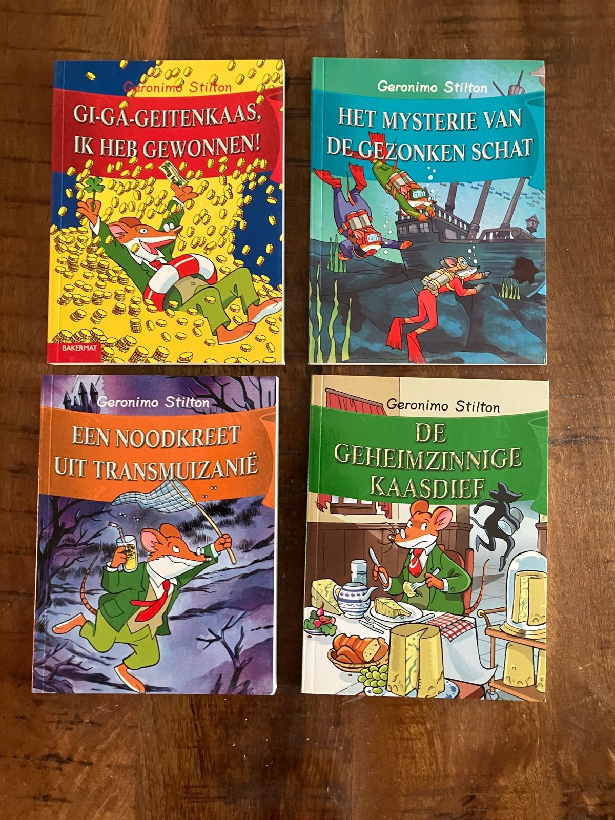 Geronimo Stilton Boekenpakket - 4 Avonturen, Ophalen of Verzenden, Gelezen, Fictie