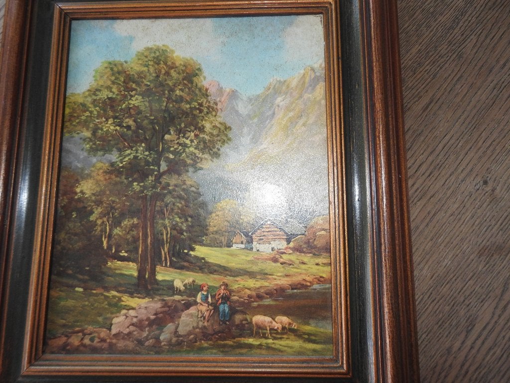 Schilderij, Ophalen of Verzenden, Klassiek, Landschap, Paneel
