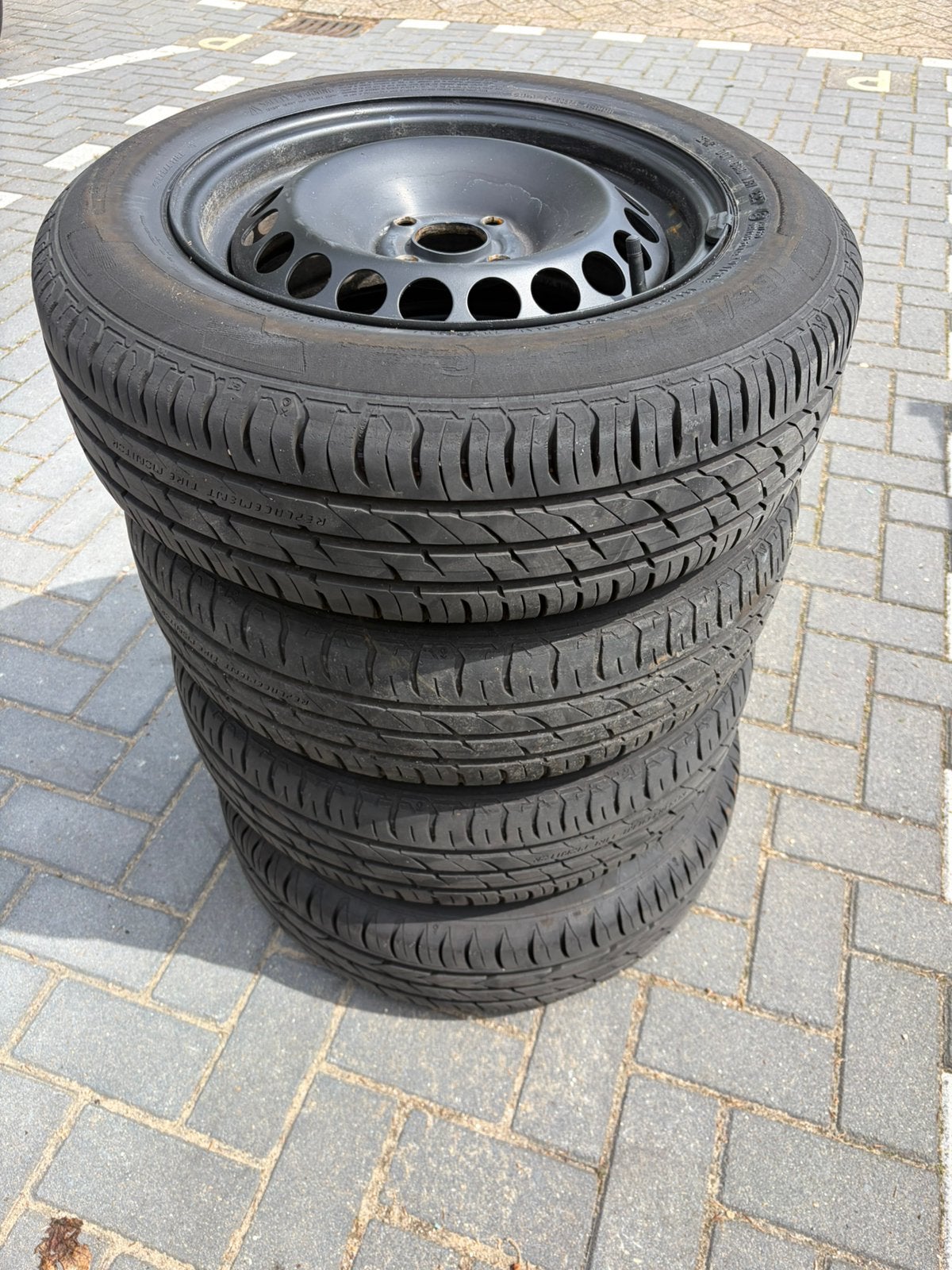 Velgenset met goede banden steekmaat 4x100, Ophalen of Verzenden, Gebruikt