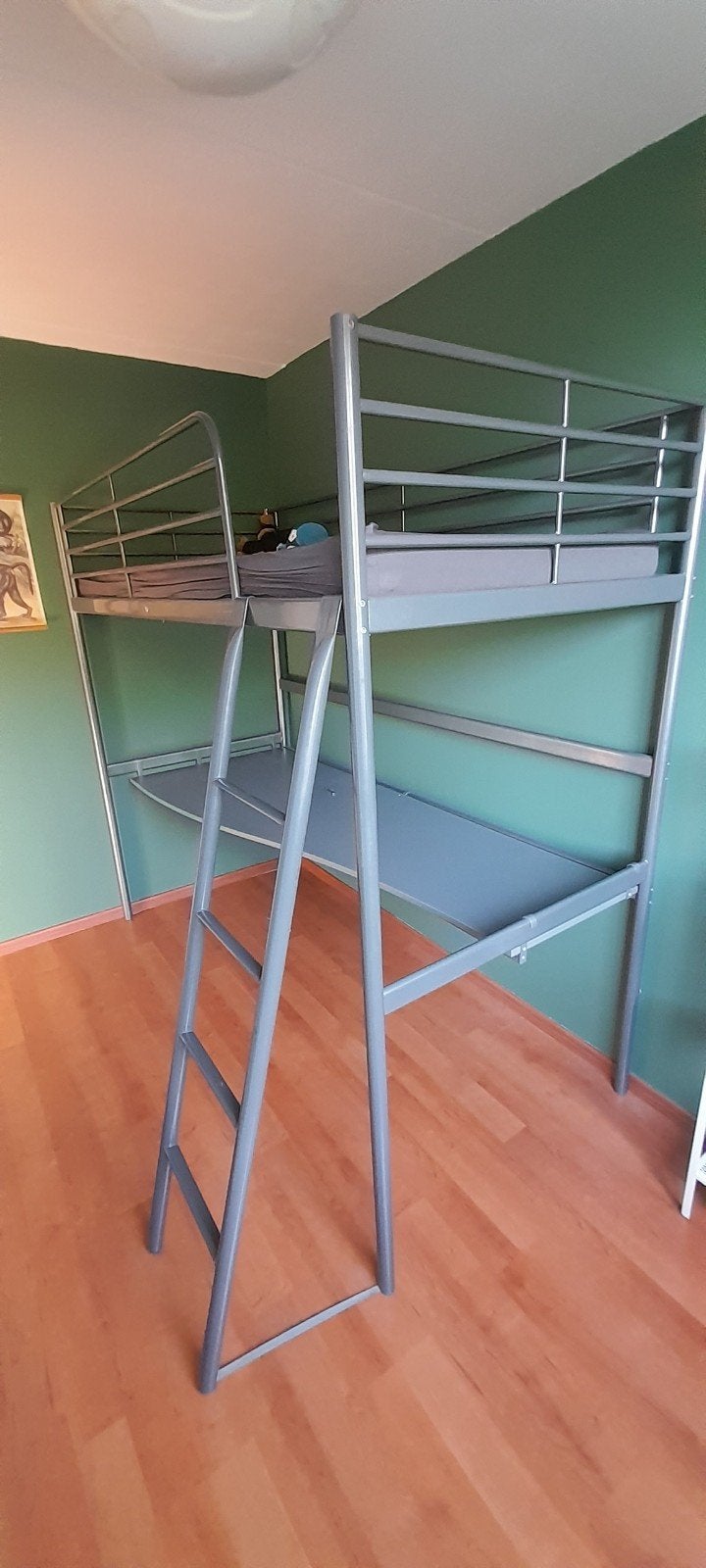 Ikea Svarta Hoogslaper met Bureaublad 90x200, Ophalen