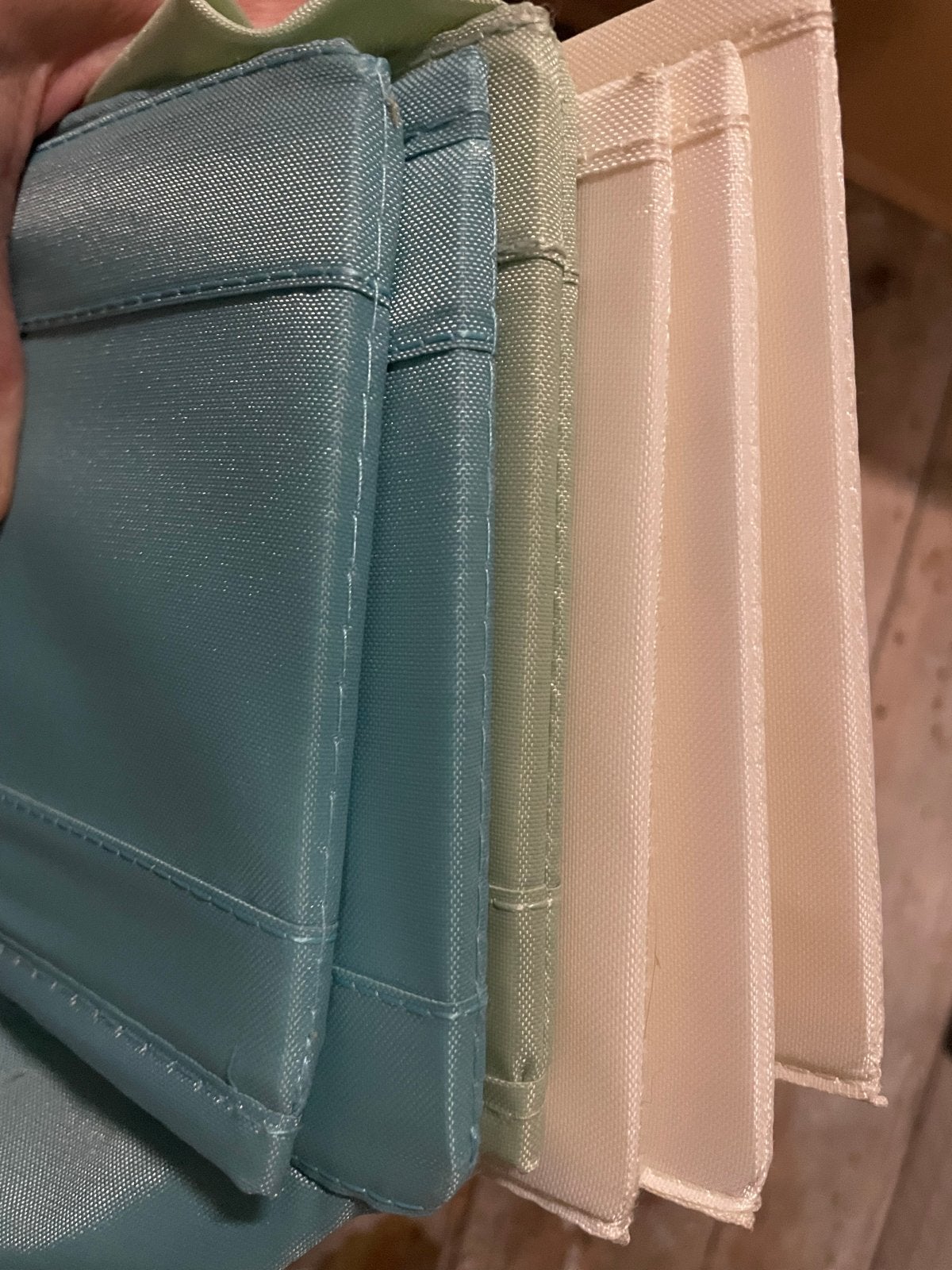 13 IKEA vierkante opbergbakjes & 7 kleine bakjes - goede sta, Ophalen, Zo goed als nieuw, Meerkleurig, Textiel