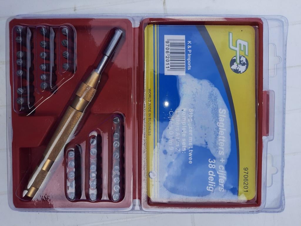 Nieuwe slagletters en cijfers set - 38-delig, Ophalen of Verzenden, Nieuw