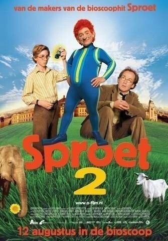 Gezocht  filmposter Sproet 2, Ophalen of Verzenden, A1 t/m A3, Film en Tv, Rechthoekig Staand