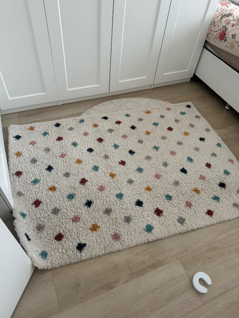 Vloerkleed kinderkamer met stippen, Ophalen, 100 tot 150 cm, 150 tot 200 cm, Kinderkamer