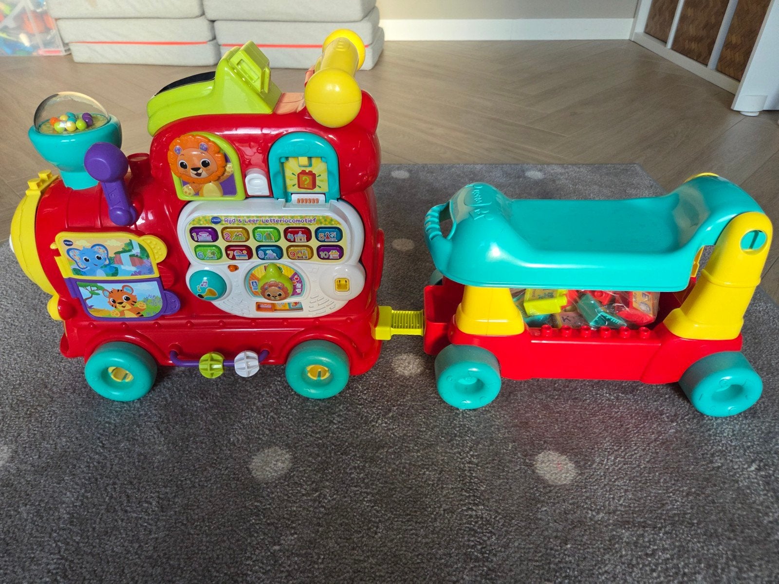VTech Zoef Zoef Dieren Lettertrein met afneembare wagon, Ophalen, Gebruikt, Overige typen, Met licht