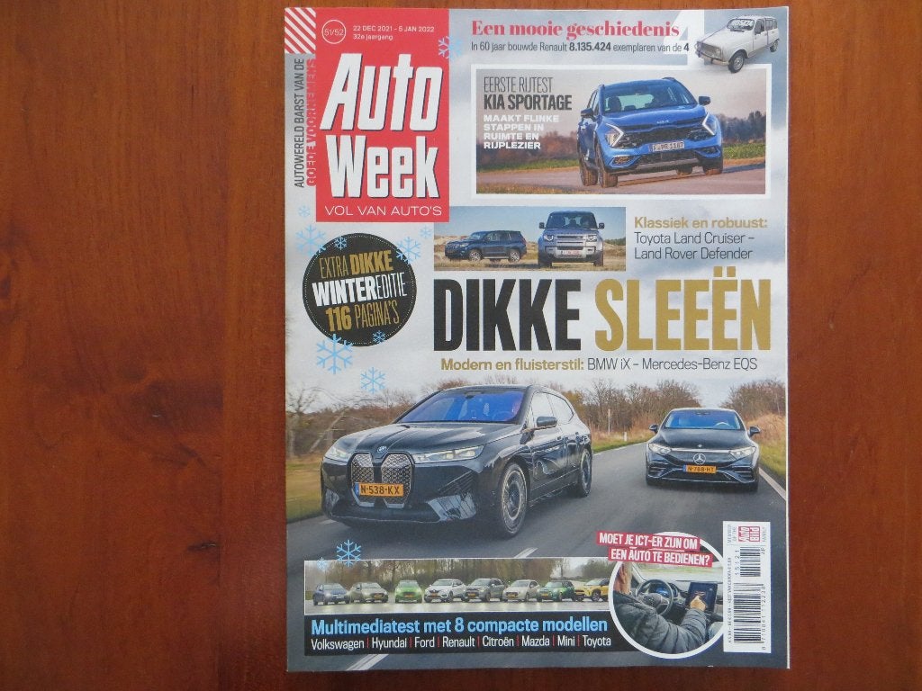 Autoweek 51-52 2022 BMW iX, Mercedes-Benz EQS, Land Cruiser, Ophalen of Verzenden, Zo goed als nieuw, BMW