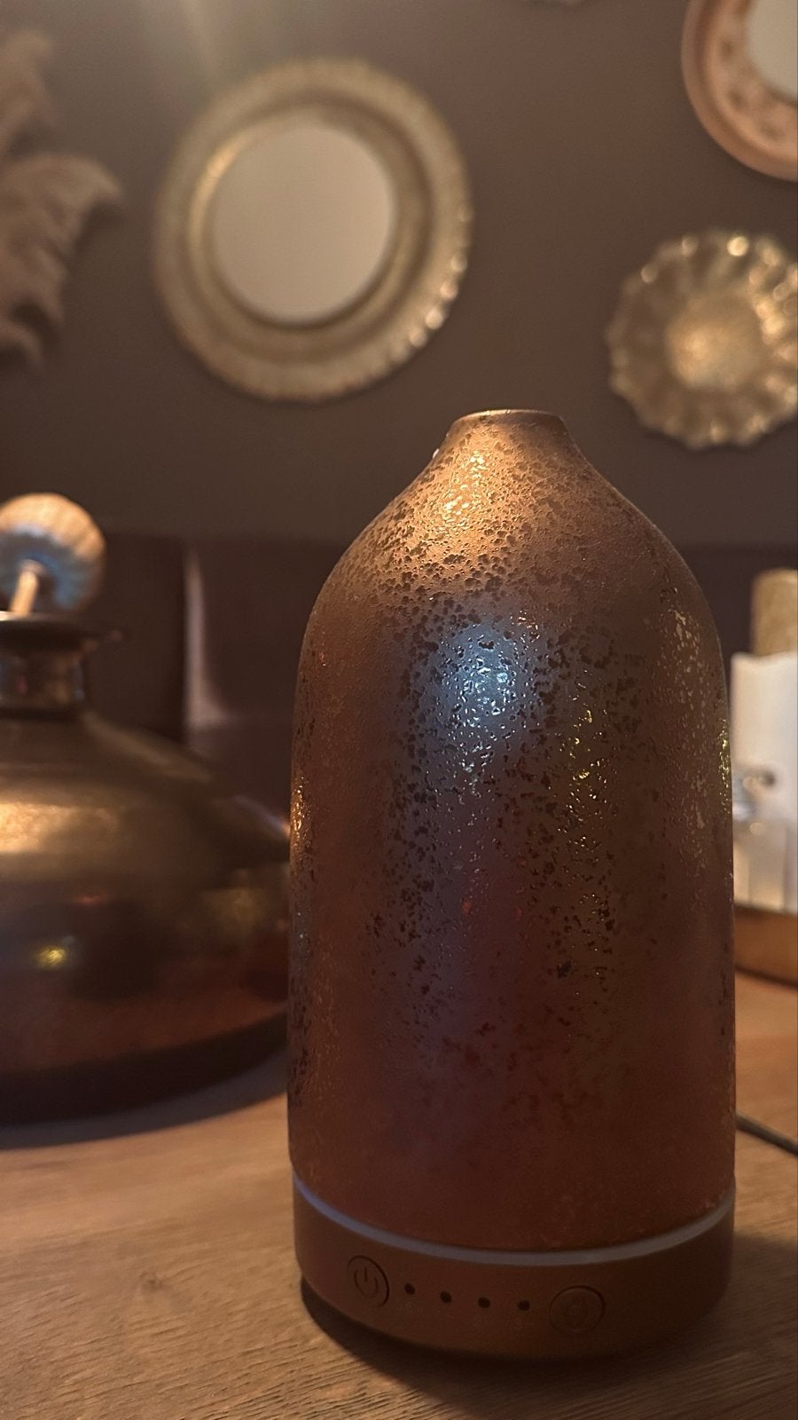 Aroma diffuser ScentChips koperkleurig - Zo goed als nieuw, Huis en Inrichting, Woonaccessoires | Overige, Ophalen of Verzenden