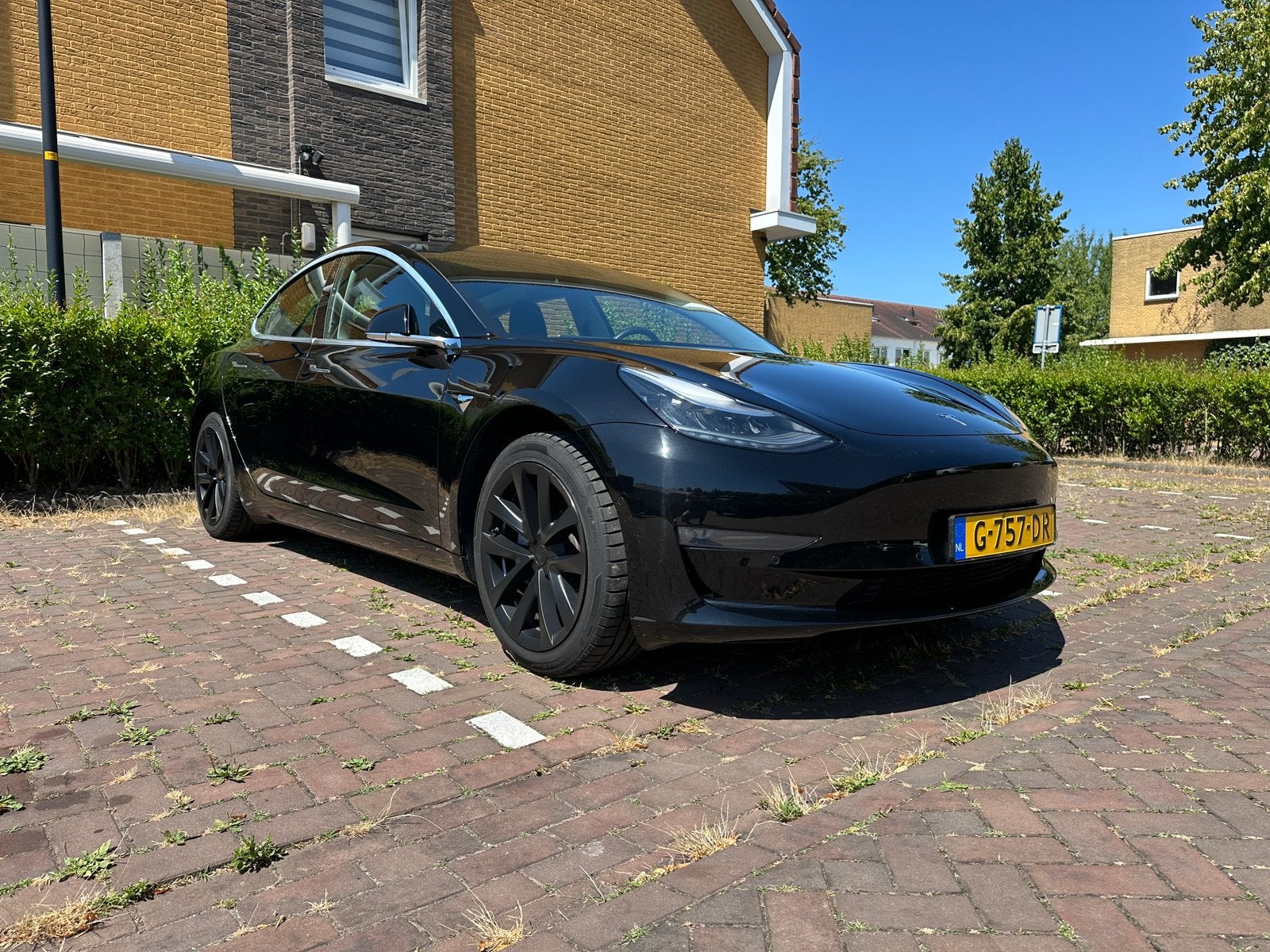 Tesla Model 3 2019 Zwart Standard RWD 60 Kwh 88% SOH, Auto's, Automaat, Achterwielaandrijving, Zwart, Elektrisch