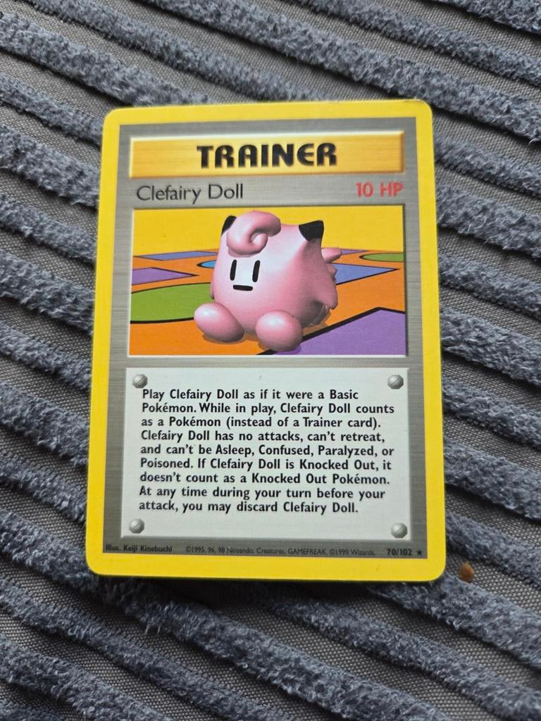 Pokemon kaarten clefairy doll, Ophalen, Zo goed als nieuw, Speelkaart(en)