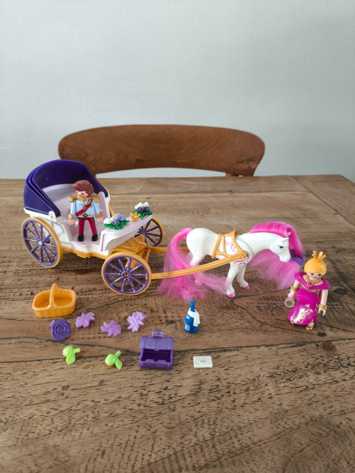 Playmobil koningspaar met paardenkoets 6856, Ophalen of Verzenden, Gebruikt