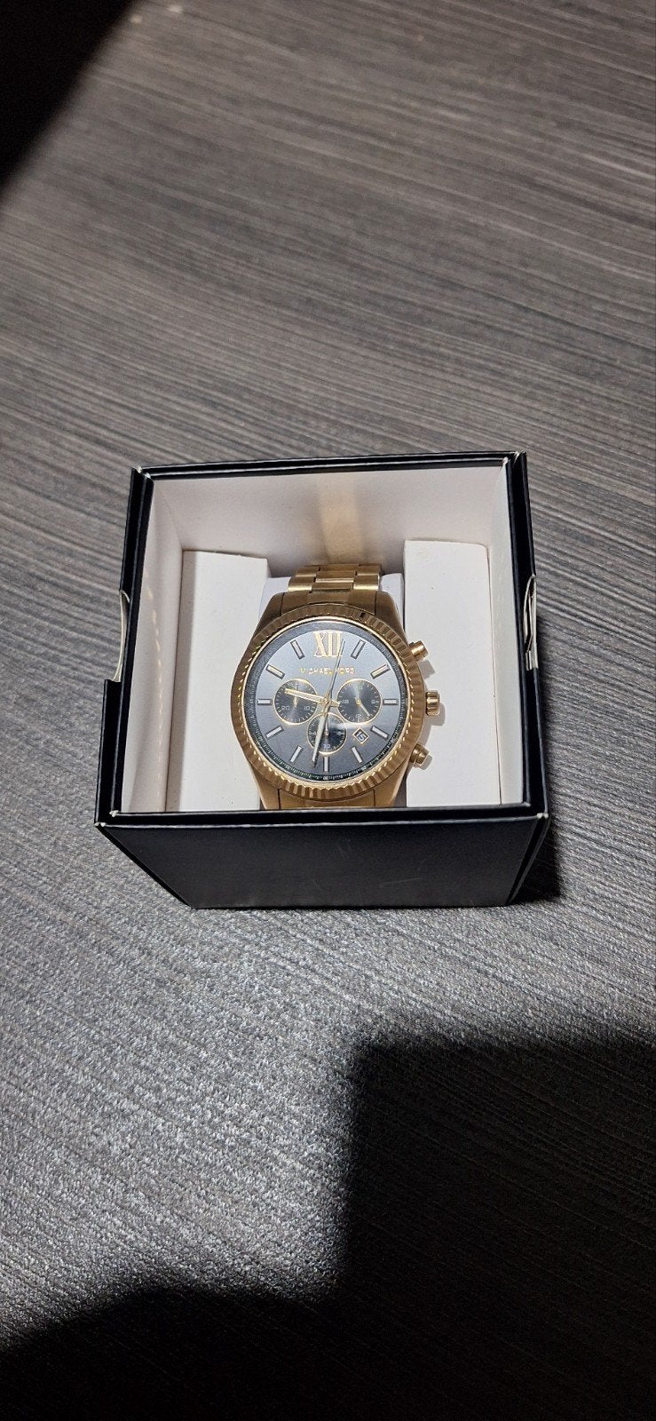 Michael Kors Herenhorloge Goudkleurig, Sieraden, Tassen en Uiterlijk, Staal, Staal, Polshorloge, Zo goed als nieuw