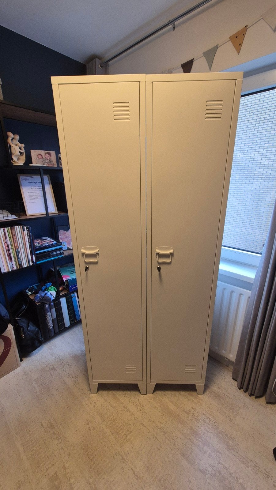 2 Metalen locker kasten, Ophalen, Minder dan 50 cm, Metaal, 150 tot 200 cm