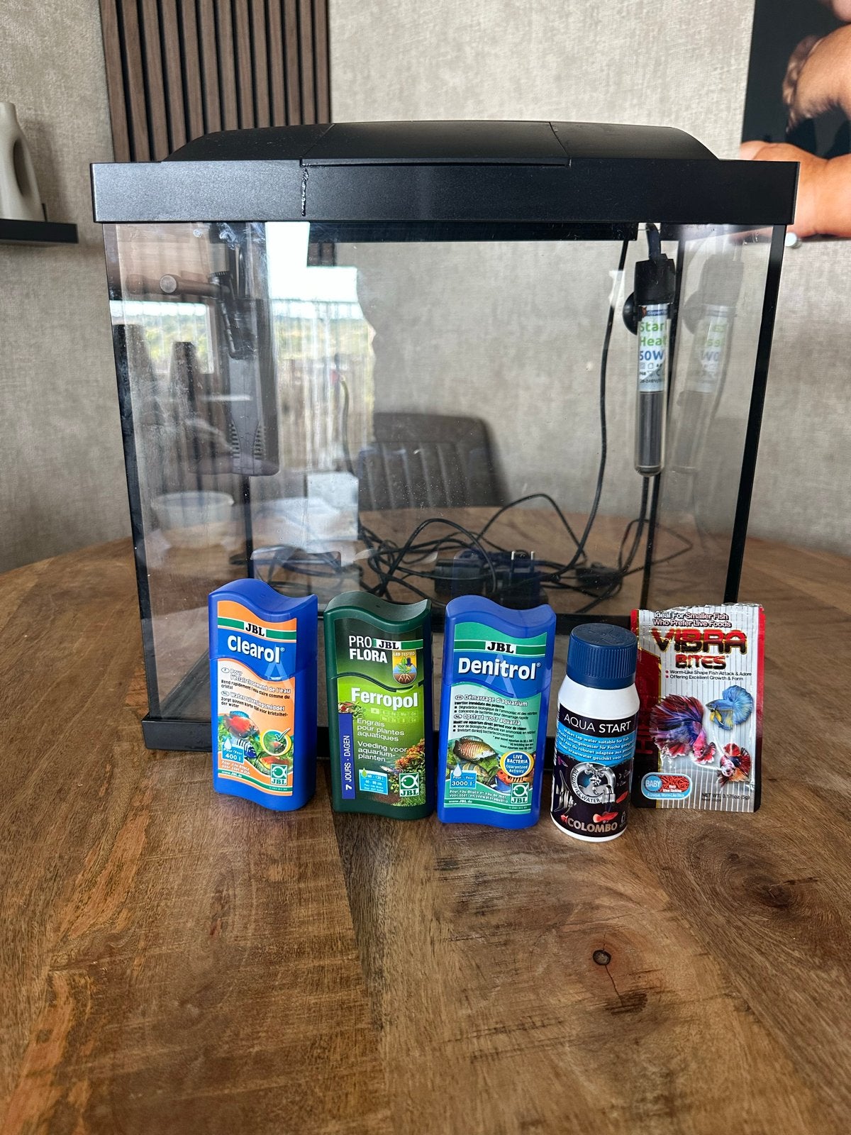 Vissen aquarium voor kleine vissen, Ophalen, Inclusief toebehoren, Zo goed als nieuw, Leeg aquarium