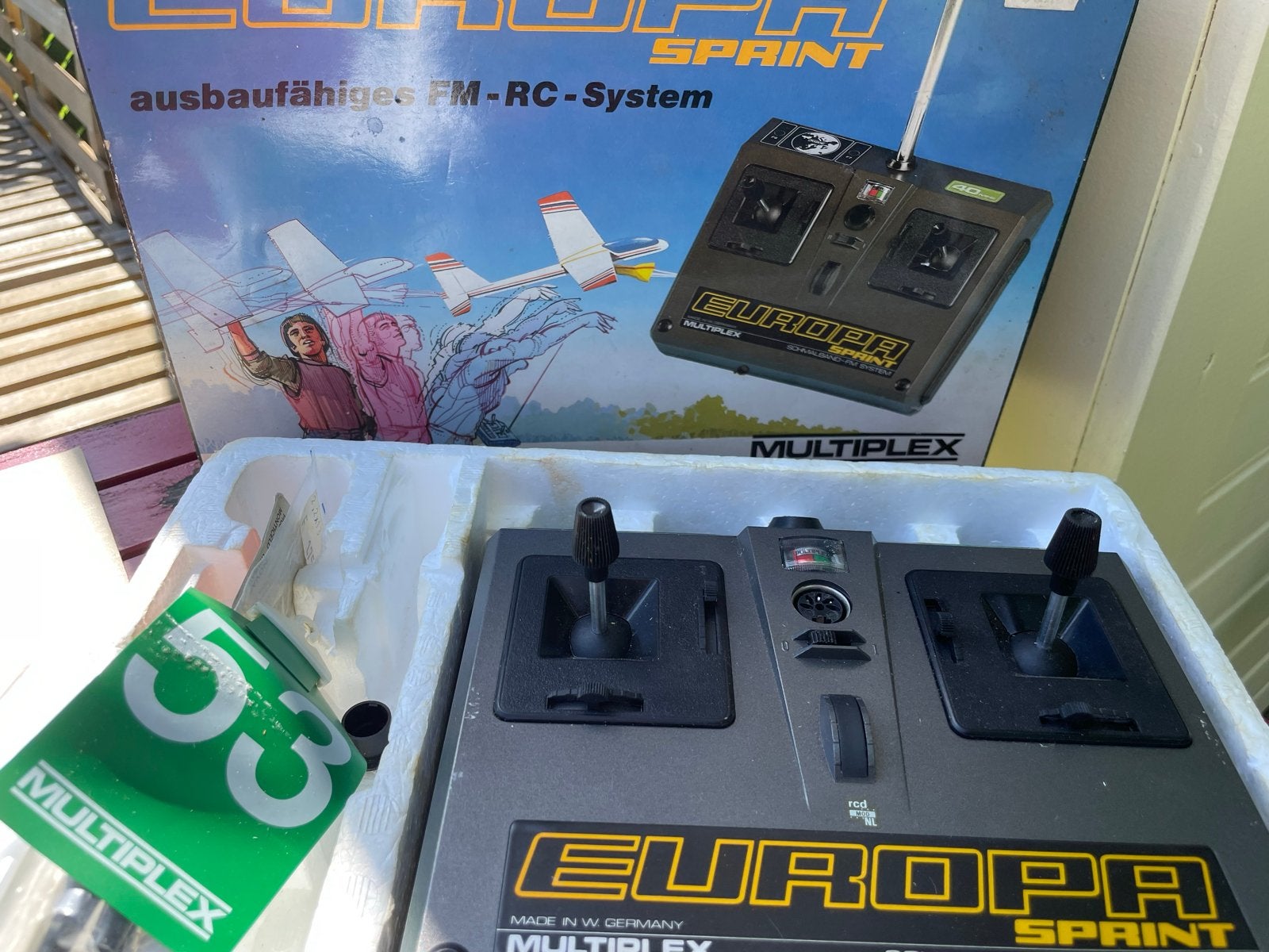 Vintage Multiplex Europa Sprint RC Systeem met toebehoren, Hobby en Vrije tijd, Modelbouw | Radiografisch | Vliegtuigen, Gebruikt