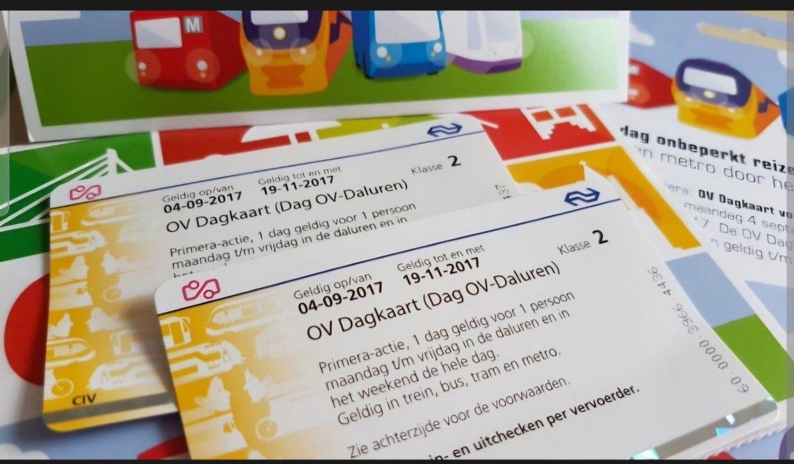 Trein dagkaart geldig tot en met 30 september, Tickets en Kaartjes, Eén persoon, Trein, Nederland, Algemeen kaartje