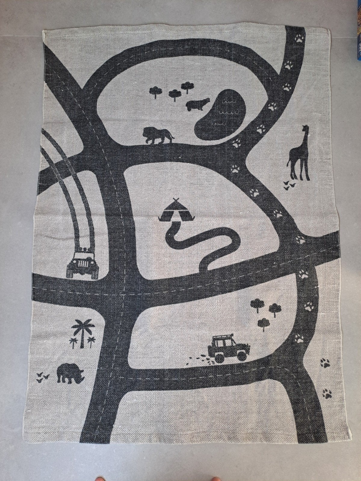 Zacht speelkleed H&M grijs safari 170x120 cm, Ophalen of Verzenden