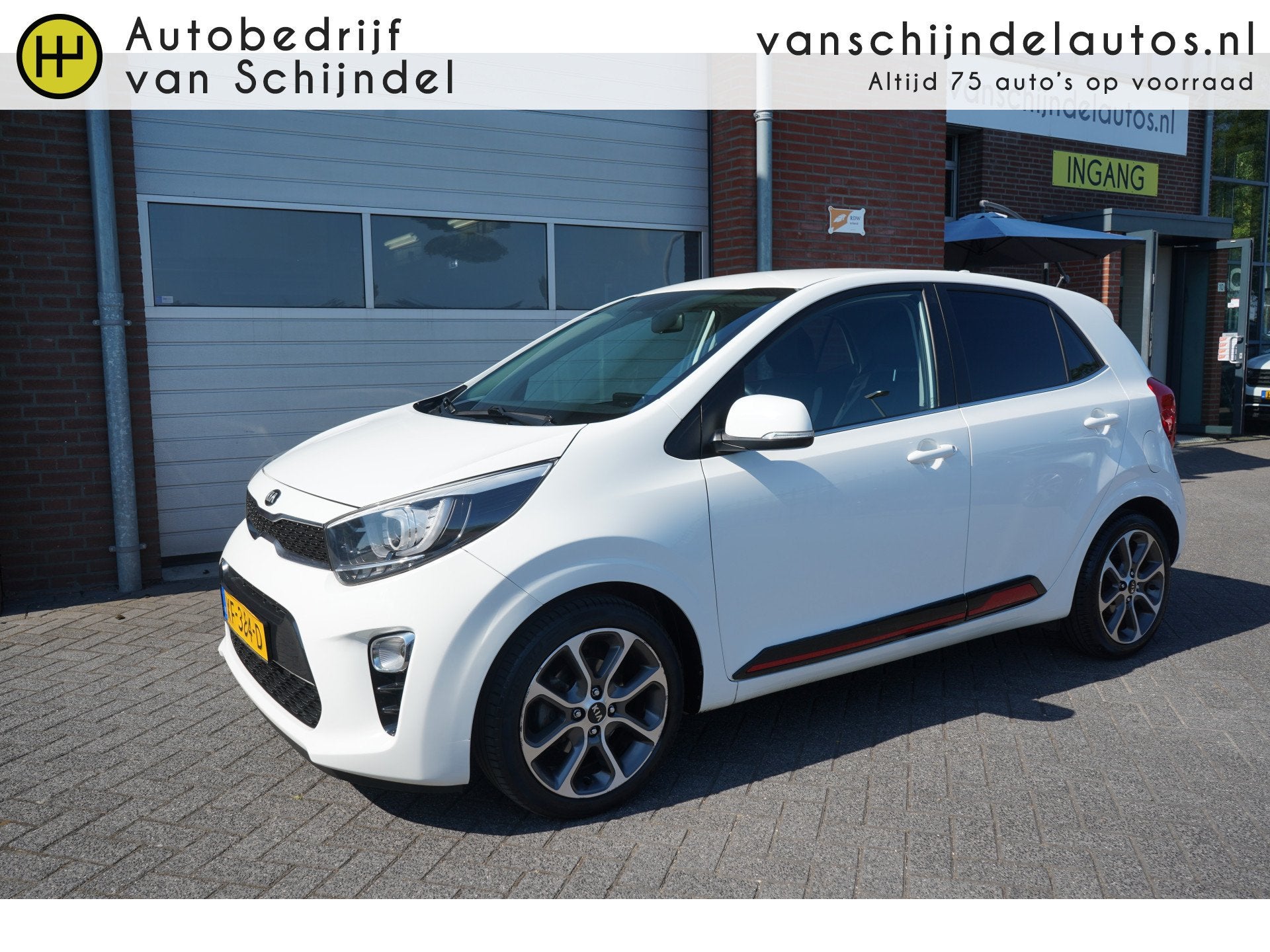 Kia Picanto 1.0 CVVT DESIGN EDITION ORIGINEEL NEDERLANDS CAM, Auto's, Voorwielaandrijving, Gebruikt, 4 stoelen, Leder en Stof