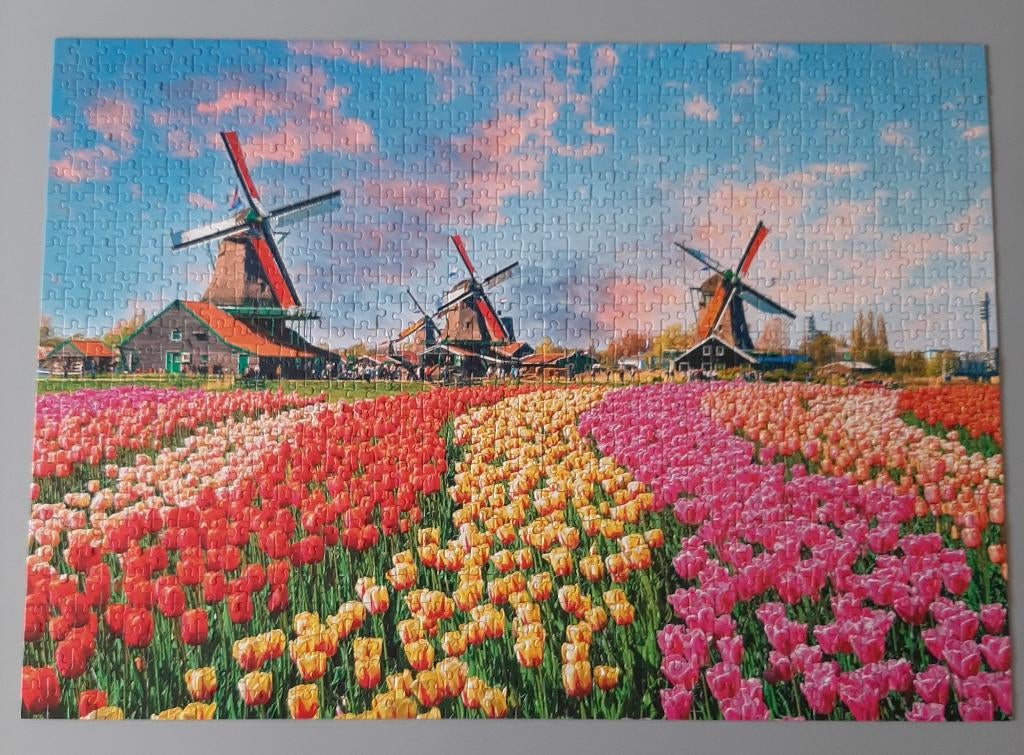 Legpuzzel King 1000 stukjes Zaanse Schans, Hobby en Vrije tijd, Ophalen, 500 t/m 1500 stukjes, Zo goed als nieuw, Legpuzzel