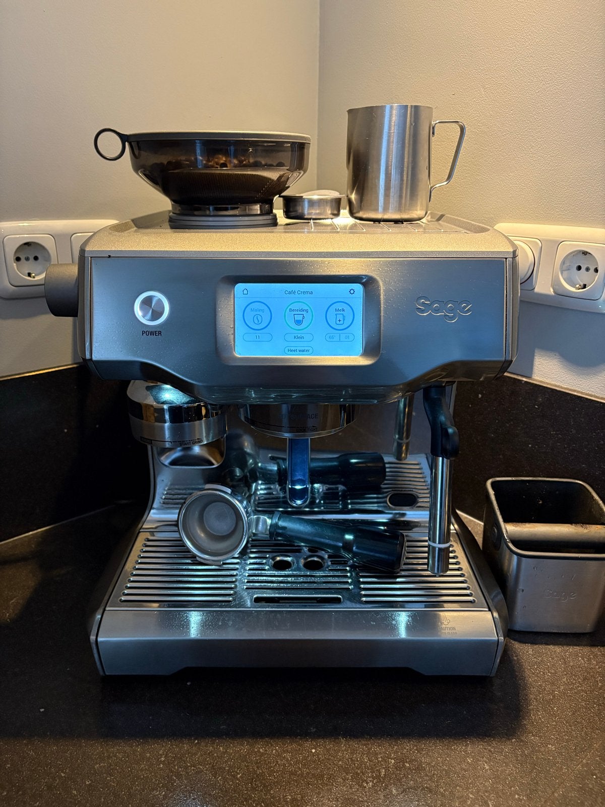 Sage Oracle Touch espressomachine met bonenmaler, Witgoed en Apparatuur, Ophalen, Afneembaar waterreservoir, Gebruikt, Espresso apparaat