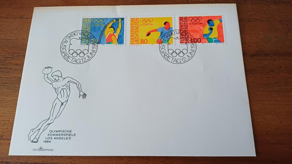 Liechtenstein,  1984, Olympische Spelen, Ophalen of Verzenden, Gestempeld, Sport