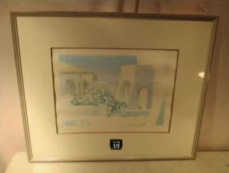 Mooie Tekening 'Sole d Agosto' - S. Giannini, Antiek en Kunst, Ophalen of Verzenden, Tekening, Handgemaakt