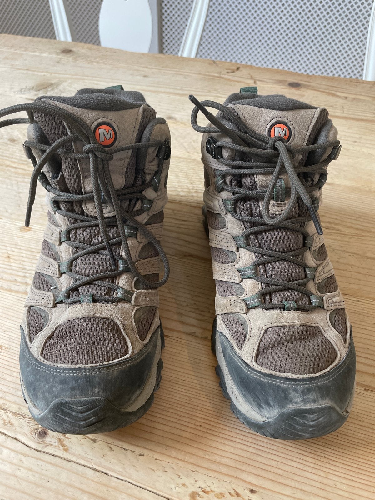 Heren Merrell bergschoenen - Maat 43 - Zo goed als nieuw, Ophalen of Verzenden, Zo goed als nieuw, Schoenen