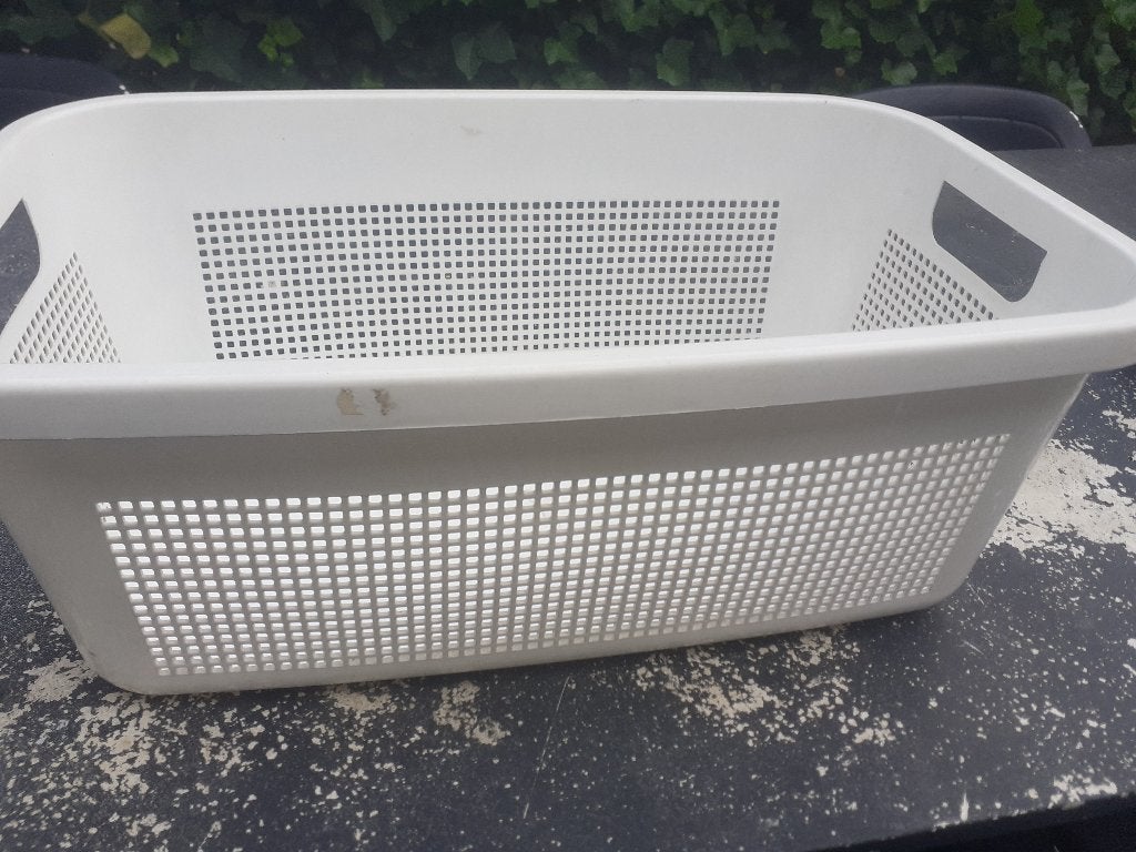 wasmand, Ophalen, Gebruikt, Wit, Wasmand