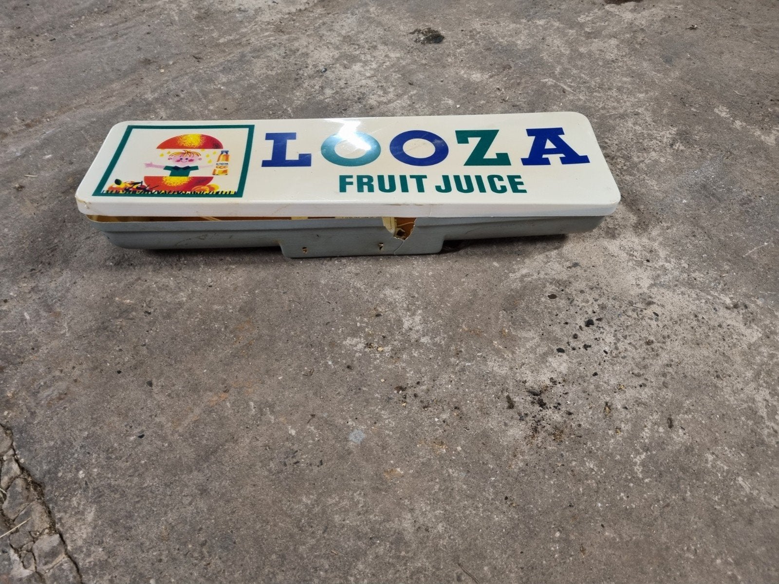Vintage Looza Fruit Juice Lichtbak Reclamebord, Ophalen