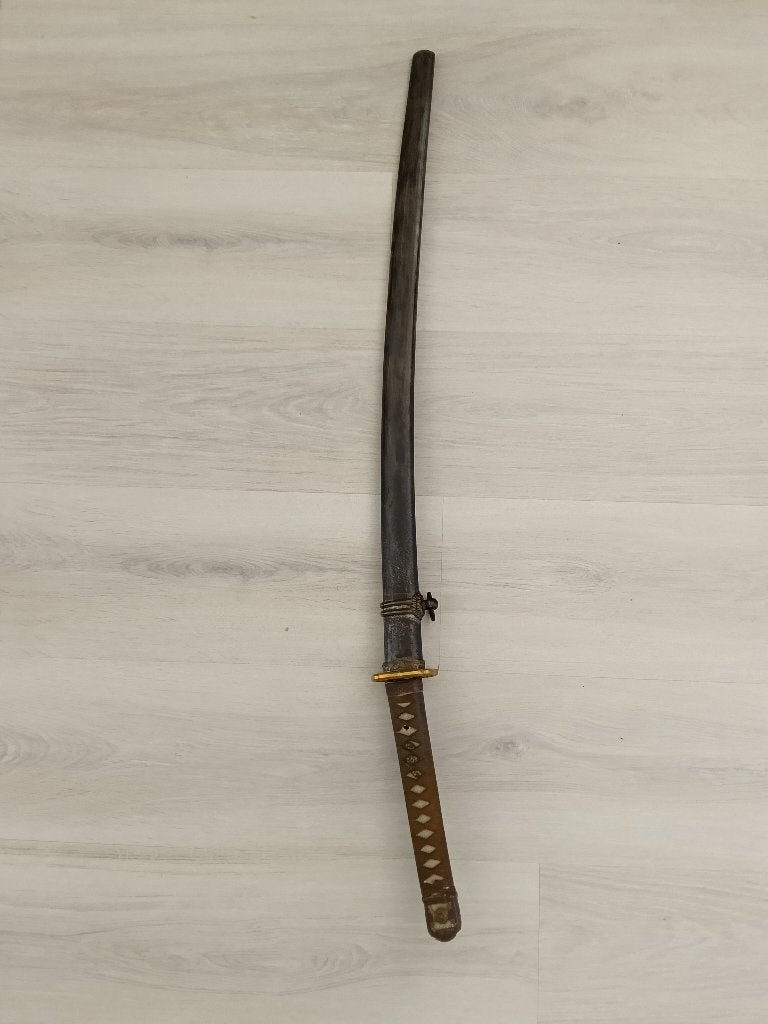 Japanse WW2 shin gunto Type 98 koshirae met tsunagi, zwaard., Verzenden, Landmacht, Azië, Zwaard of Sabel