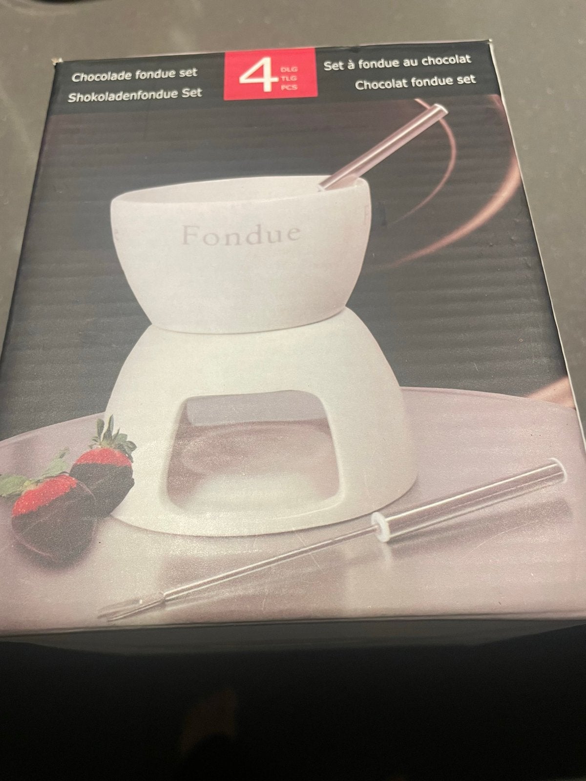 Chocolade fondeu, Ophalen of Verzenden, Zo goed als nieuw, Waxinelicht, Fondueset