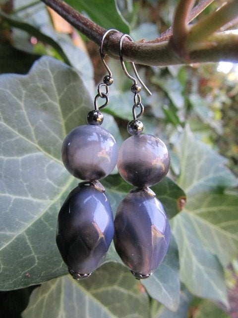Oorbellen Black China acryl kralen blackplated, Sieraden, Tassen en Uiterlijk, Oorbellen, Ophalen, Overige materialen, Hangers
