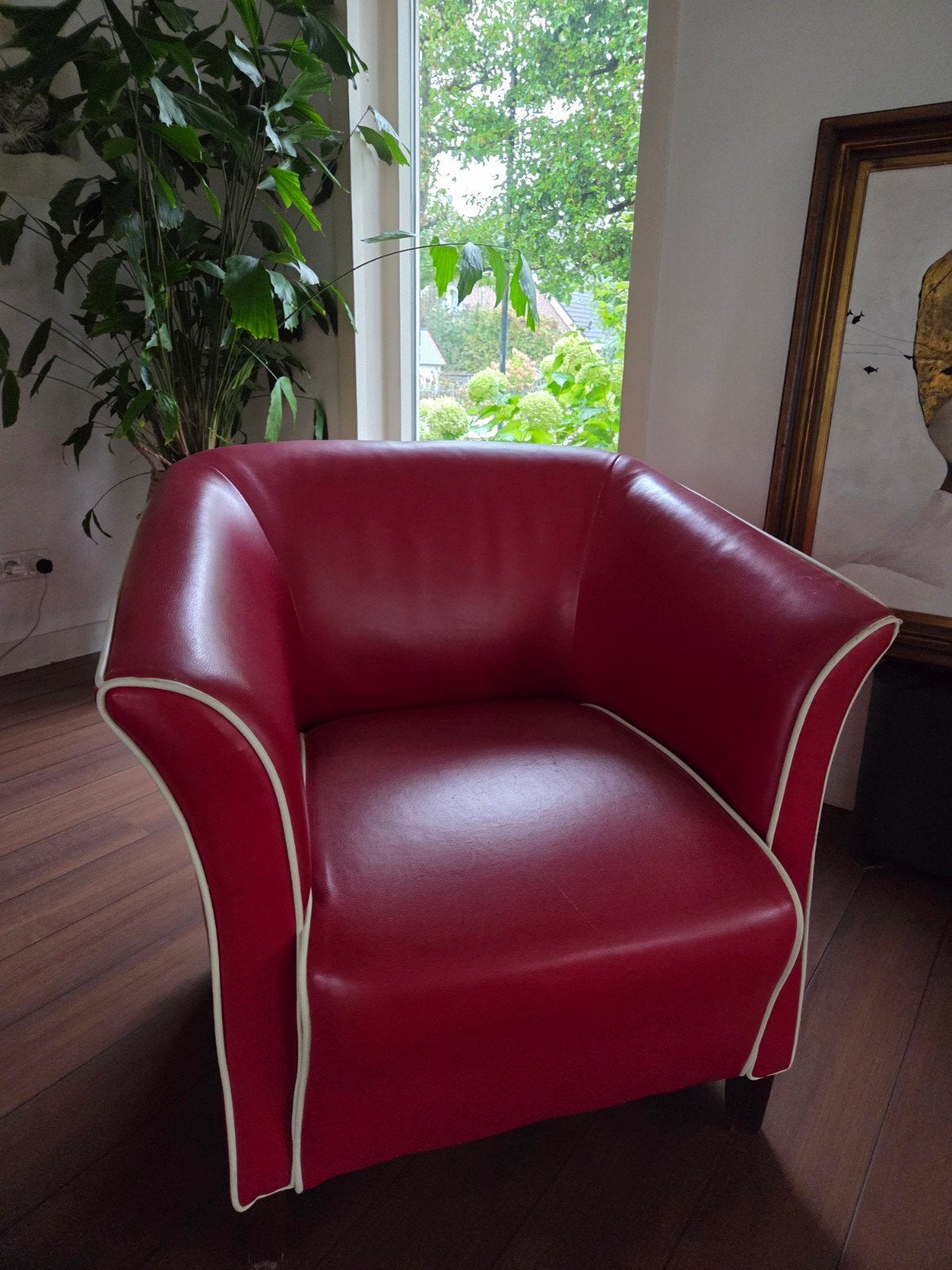 fauteuils vegan - Rood, Overige materialen, Gebruikt, Twee, Ophalen of Verzenden
