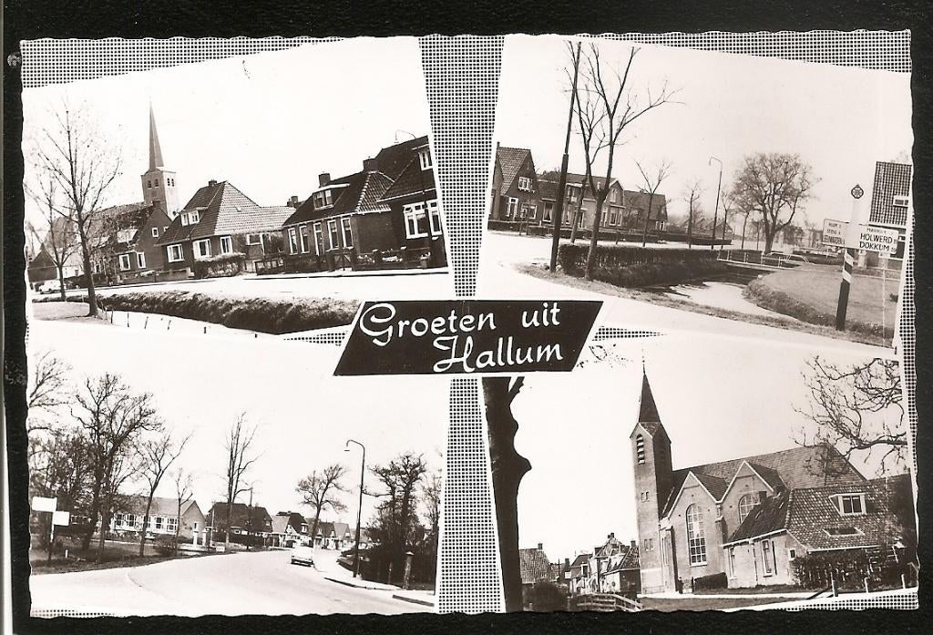 Hallum, groeten uit, Verzamelen, Ansichtkaarten | Nederland, Ophalen of Verzenden, 1960 tot 1980, Gelopen, Friesland