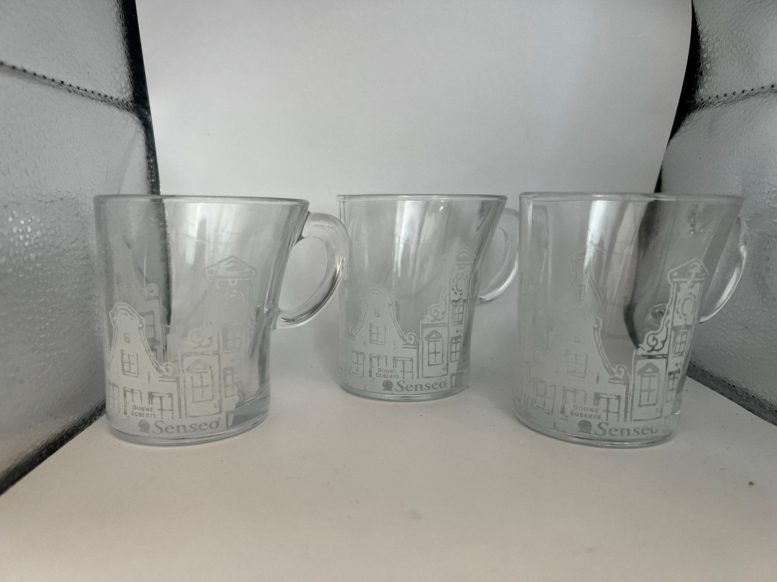 Douwe Egberts Senseo glas Hollandsche waaren grachtengordel, Ophalen of Verzenden, Overige merken, Glas, Overige typen