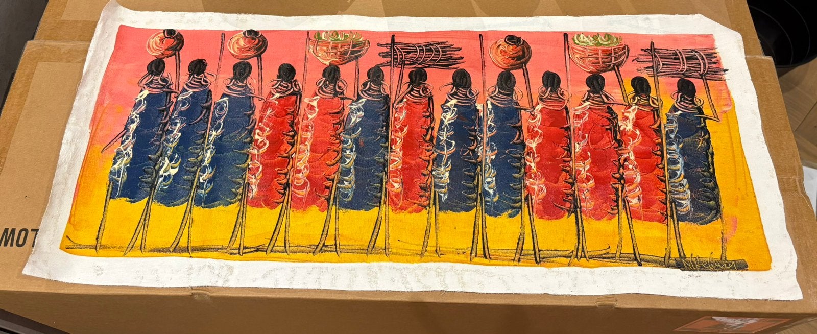 African artworks, Antiek en Kunst, Ophalen, Schilderij, Afrika, Handgemaakt