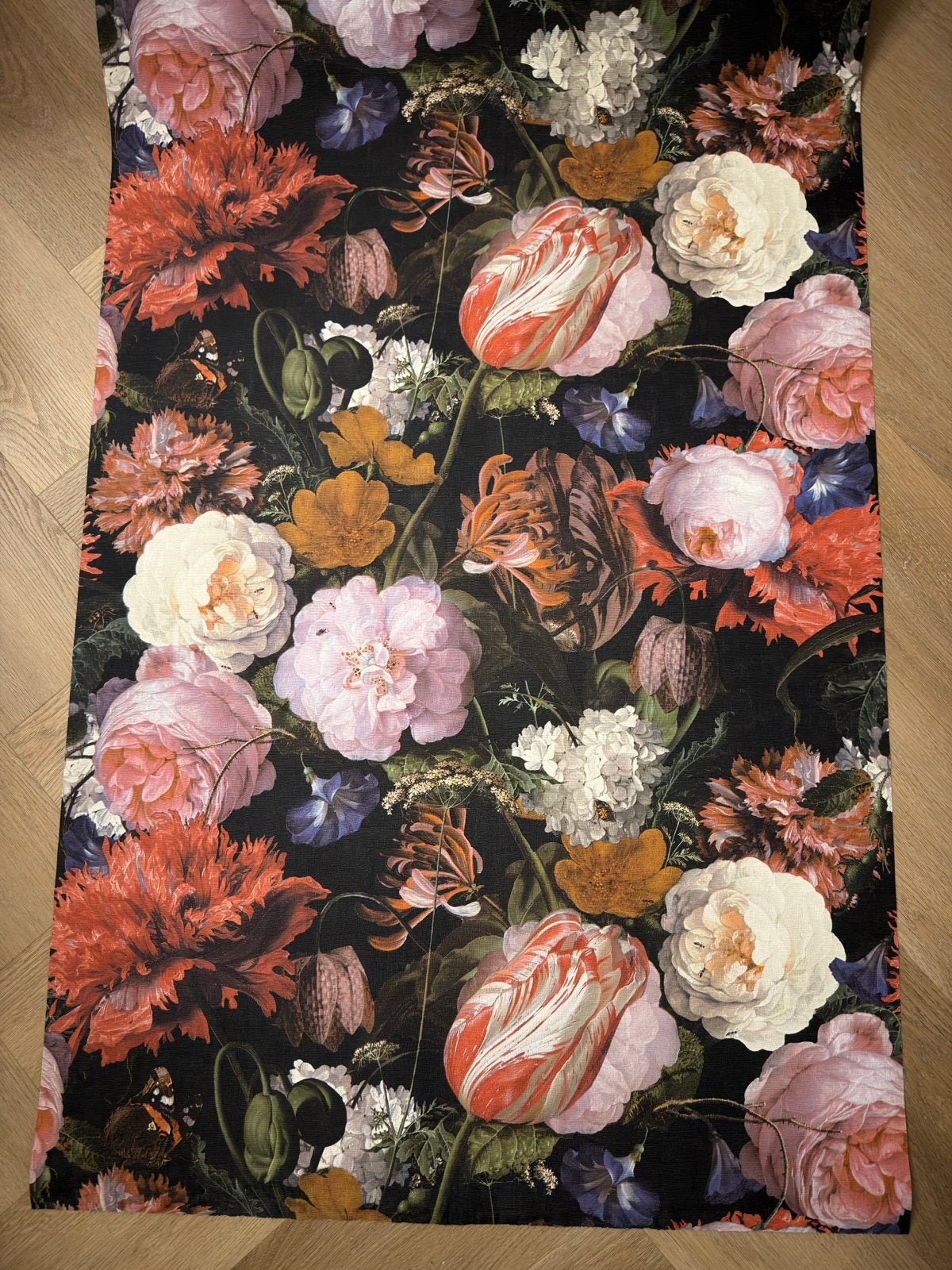 Eijffinger Masterpiece RESTPARTIJ, Bloemen, Zwart, Ophalen of Verzenden, Klassiek