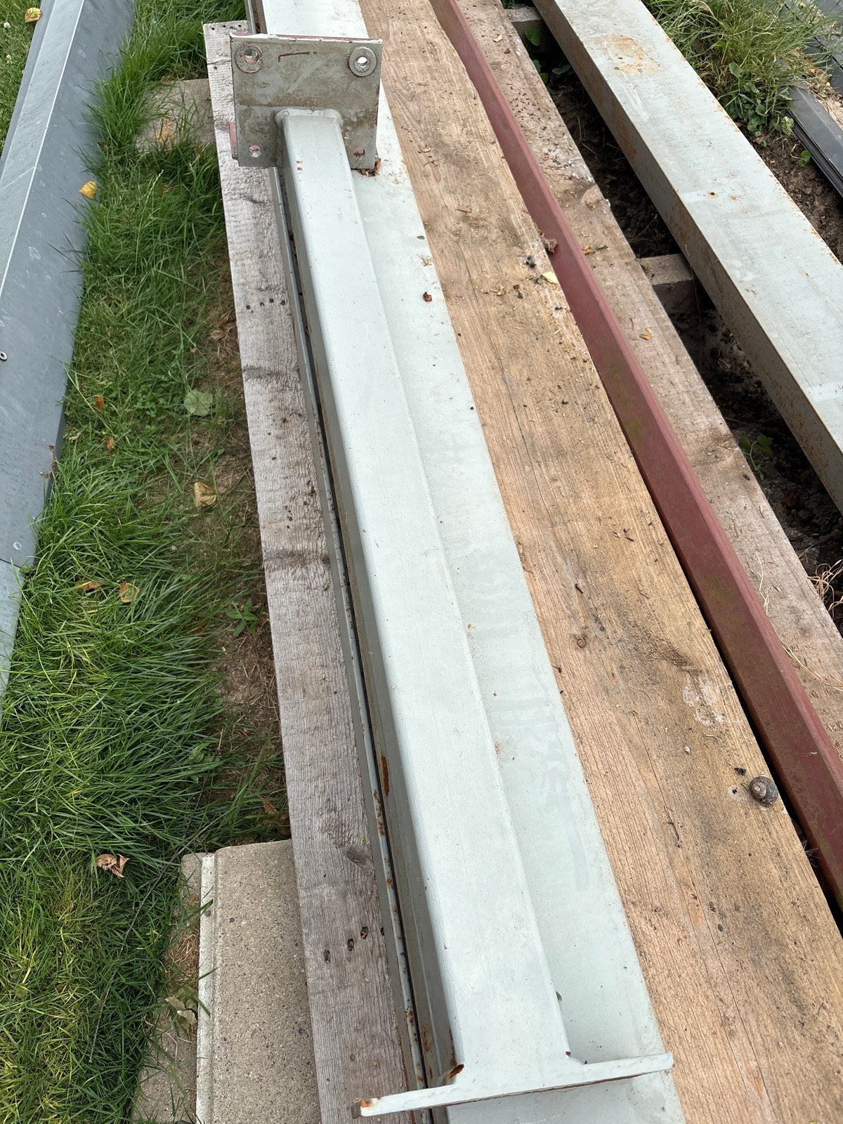 Stalen koker met voetplaat 80x80, lengte 1200mm, Ophalen, Gebruikt, Minder dan 200 cm, Overige typen